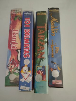 Lote 4 Películas VHS Disney Clásicos Español