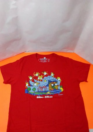 T-shirt città di bilbao rossa taglia 8-9 anni