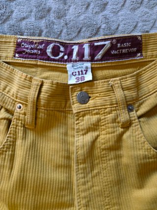Calças Amarelo mostarda Corduroy