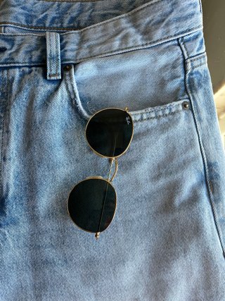 Óculos de Sol Ray-Ban Dourado e Preto