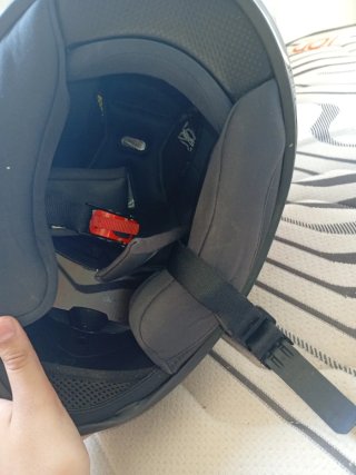 Casco de moto SMK negro visera iridiscente