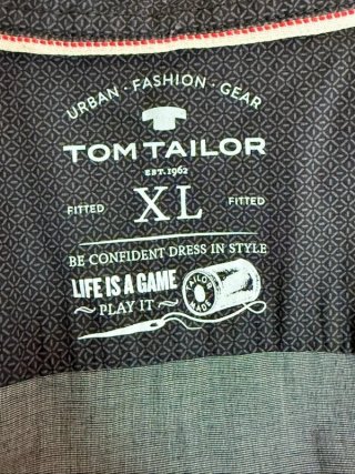 Tom Tailor Camicia Uomo XL Grigia Fitted Business