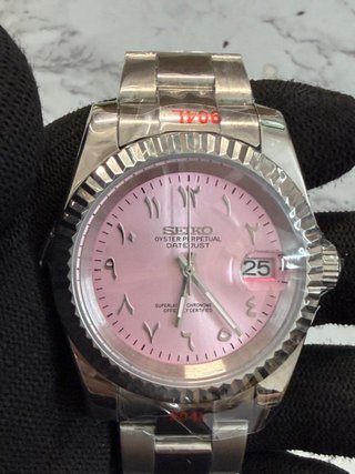 Seiko Date Just Mod Esfera Rosa