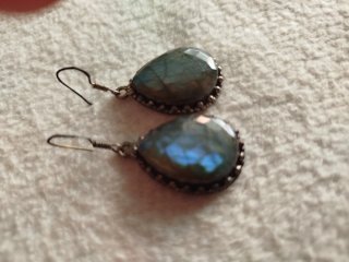 Pendientes Plata labradorita