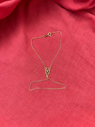 Pulsera esclava dedo mano gema púrpura