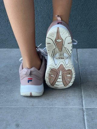 Sapatilhas Fila Rosa e Branco