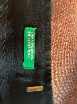 Pantalón recto Benetton negro