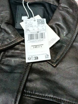 Chaqueta de piel Mango XL