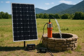 Bomba de agua solar con panel hasta 30 metros