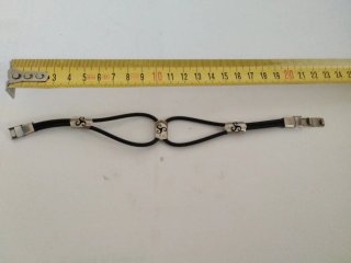 Pulsera cuero diseño plata
