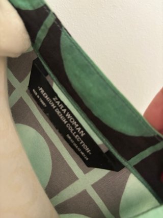 Vestido Zara verde y negro