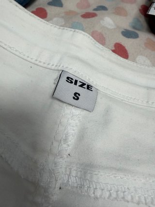 Falda pantalón blanca cargo