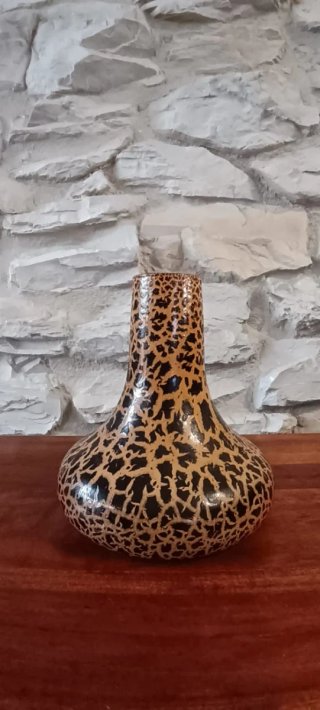 Decoración Jarrón Animal Print Marrón y Negro
