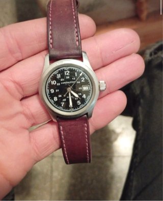 Reloj Hamilton Khaki Plata y Marrón
