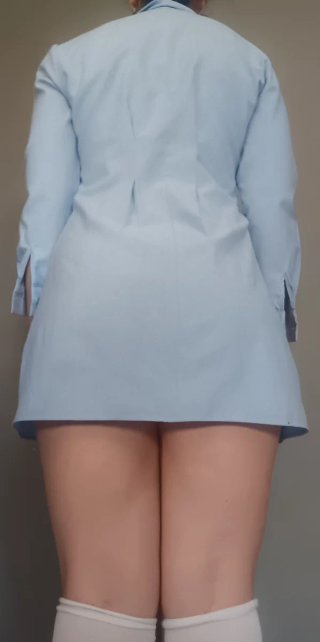 Vestido camisero azul con cordones