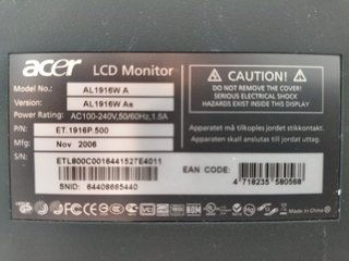 Pantalla Acer AL1916W