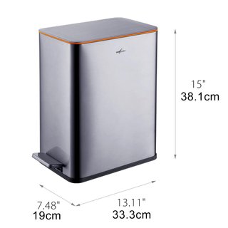 Papelera 10L Acero Inox con pedal