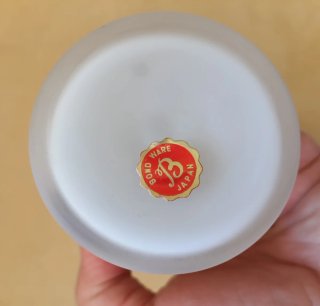 Coppia di vasi giapponesi vetro opalino decorato