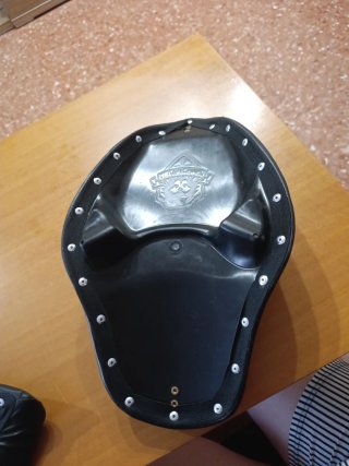 Asientos Moto Harley Davidson Cuero Negro