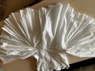 Vestido blanco algodón talle bajo  con vuelo