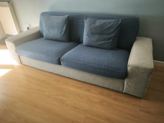 Sofá Kivik Ikea gris 3 plazas