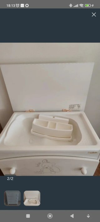 Mueble cambiador bebé con cajones