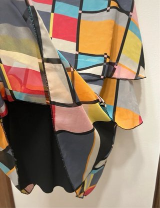 Top donna in viscosa - fantasia Mondrian