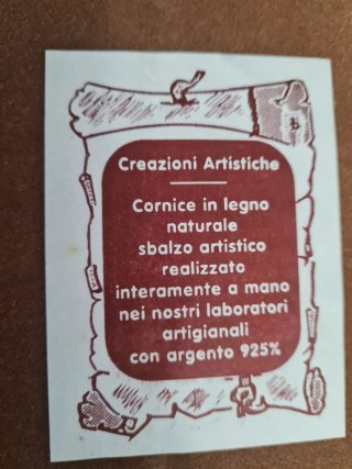Quadro Argento 925 e Legno Artigianale artigianato