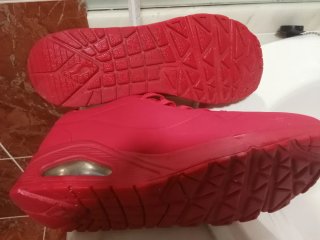 Zapatillas  bambas Skechers Rojo coral Talla 39