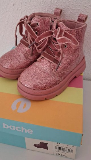 Botas niña glitter rosas