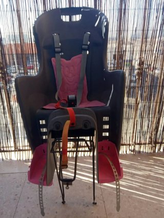 Sillita bici infantil rosa