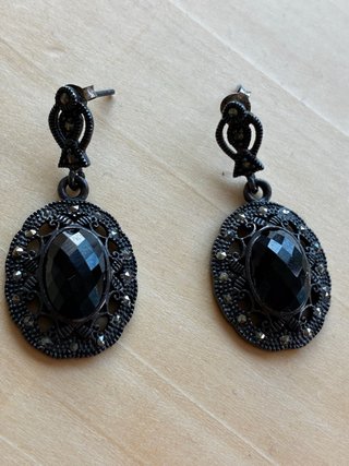 Pendientes Plata con Circonita Negra