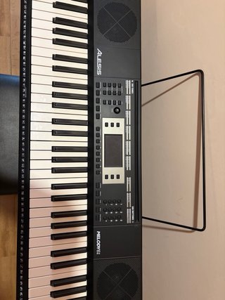Teclado Alesis con soporte y banqueta