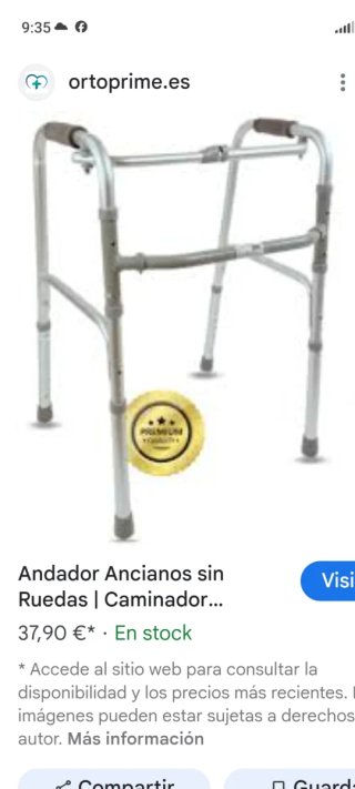 Andador Ancianos sin Ruedas de aluminio