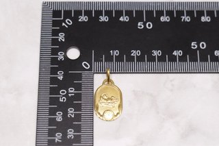 MEDALLA BEBÉ-CUNA-RELOJ, ORO 18K/2.0g