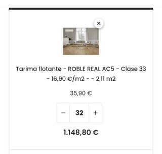 Parquet tarima flotante roble viejo  32 cajas
