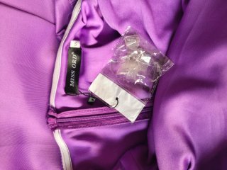 Vestido fiesta morado talla S.