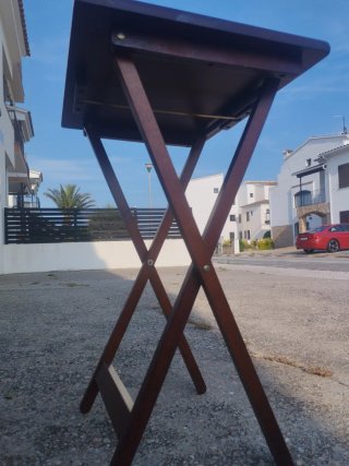 Tavolino ausiliario pieghevole in legno massello