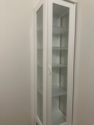 Vetrina Bianca in Cristallo e Metallo di Ikea