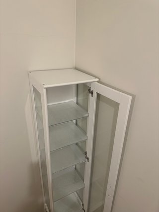 Vetrina Bianca in Cristallo e Metallo di Ikea