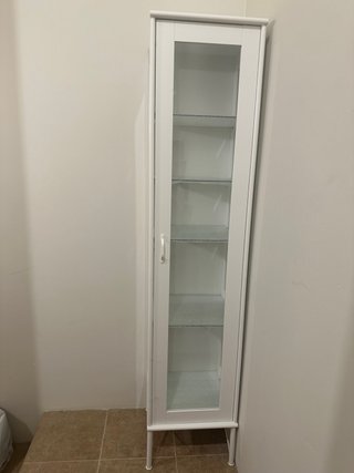 Vetrina Bianca in Cristallo e Metallo di Ikea