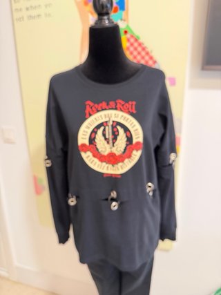 Sudadera Rock & Roll Negra