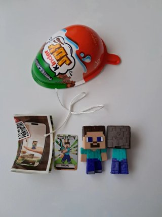 Kinder Joy Minecraft Steve Figura