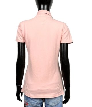 Tommy Hilfiger Denim Polo Donna M Rosa Logo Cotone