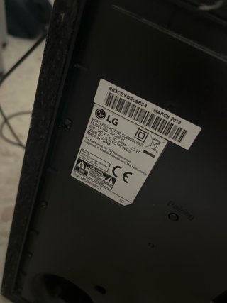 Barra de sonido y subwoofer LG