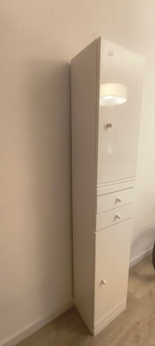 Armario de baño blanco madera