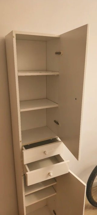 Armario de baño blanco madera