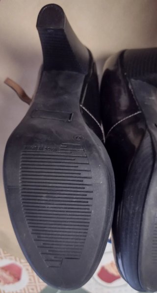 Zapatos DI FONTANA Talla 37 Negros/Plata