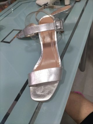 Sandalias Gloria Ortiz Piel Plata Talla 37