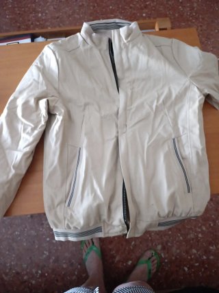 Cazadora bomber beige forrada talla XL